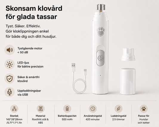 Pawly - Elektrisk kloslip för hund